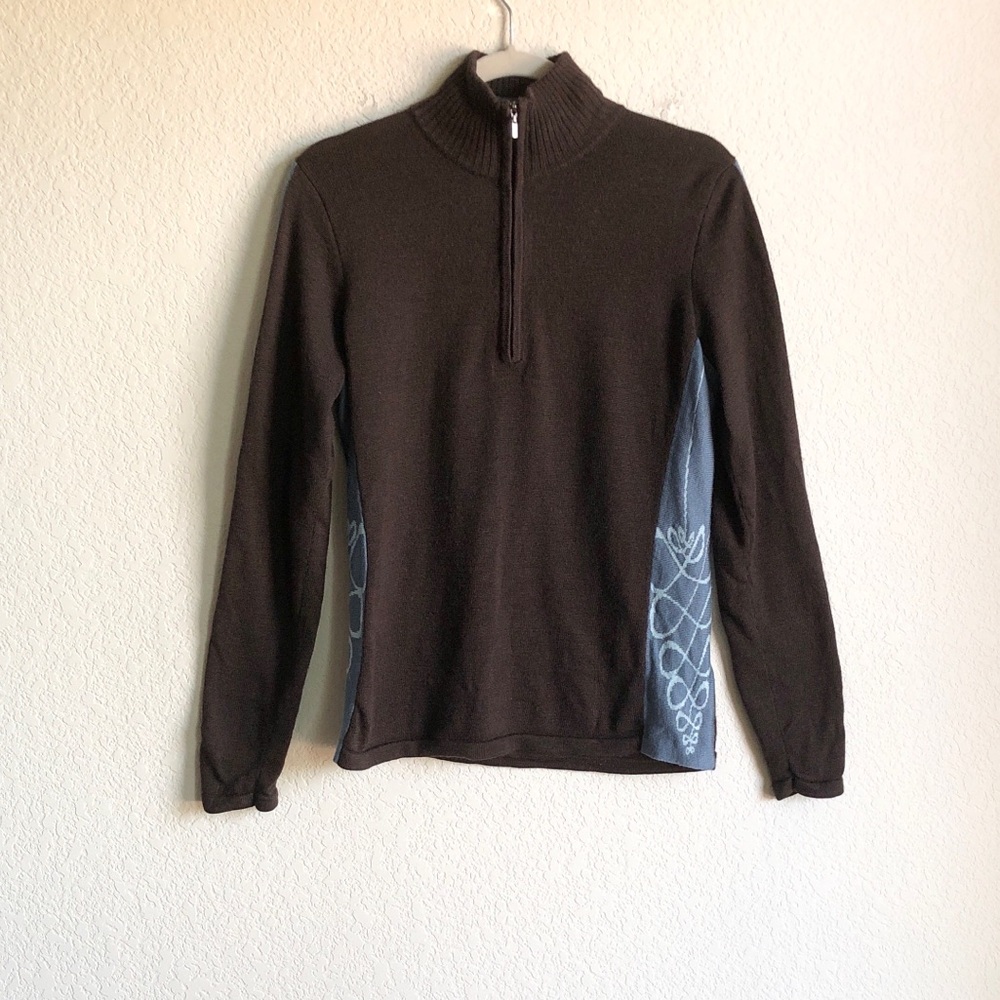 Smartwool Womens Merino Wool 1/4 Zip Base Layer Sweater Top Large